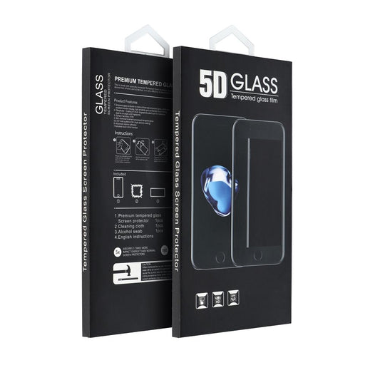 OEM Screen Protector for Apple iPhone 17, Tempered Glass, Full Glue, 5D, Black