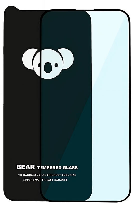 Bear HD Screen Protector for Apple iPhone 17 Pro, Tempered Glass, Full Glue, Black