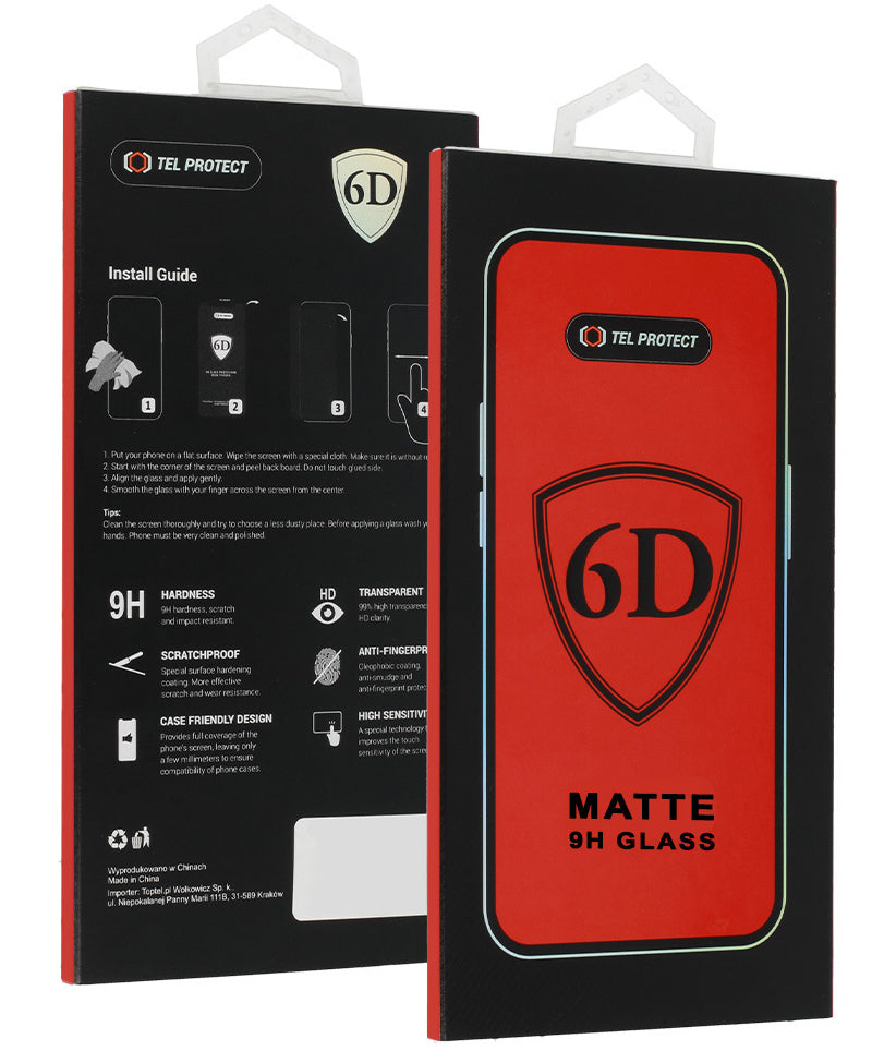 Προστατευτική μεμβράνη οθόνης Matte OEM για Apple iPhone 18 Pro Max, Ασφαλισμένο γυαλί, Full Glue, 6D, Μαύρο