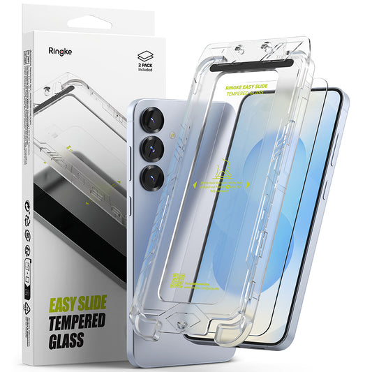 Προστατευτική Μεμβράνη Οθόνης Ringke Easy Slide για Samsung Galaxy S25+ S936, Ενισχυμένο Γυαλί, Πλήρης Κόλληση, Σετ 2 τεμαχίων