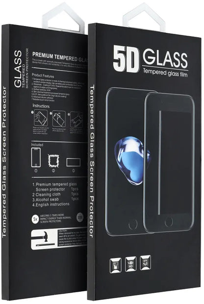 OEM Screen Protector for Motorola Edge 60 Fusion / Edge 60, Tempered Glass, Full Glue, 5D, Black
