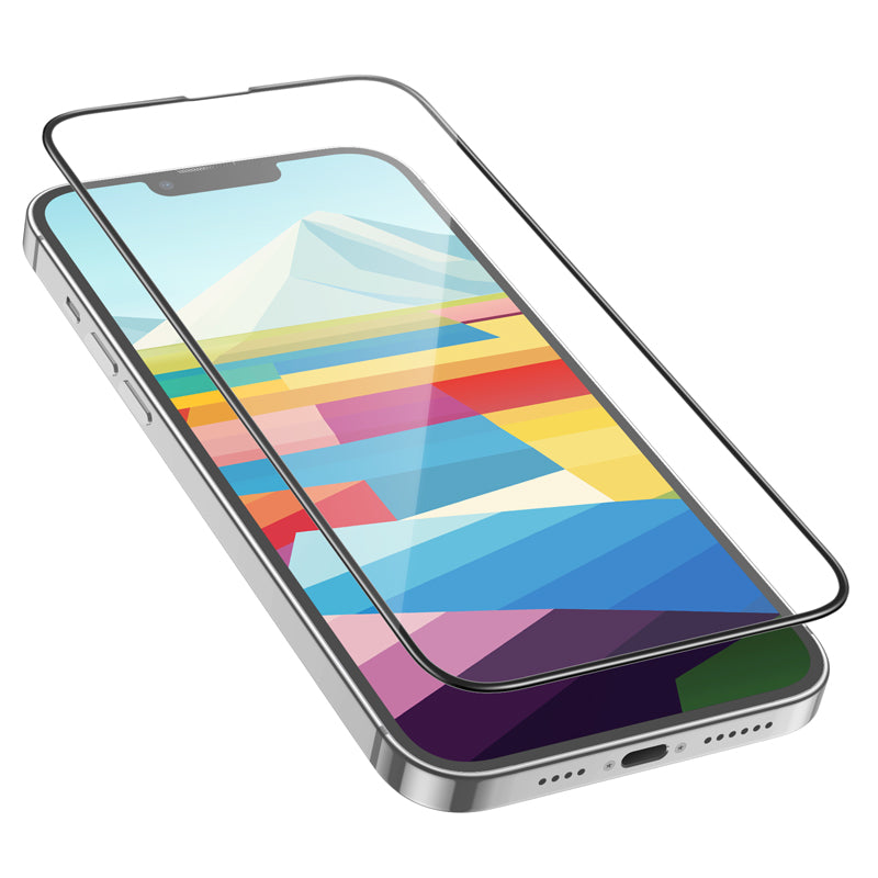 HOCO G16 Screen Protector for Apple iPhone 16 / 15, Tempered Glass, Full Glue, 5D, Black