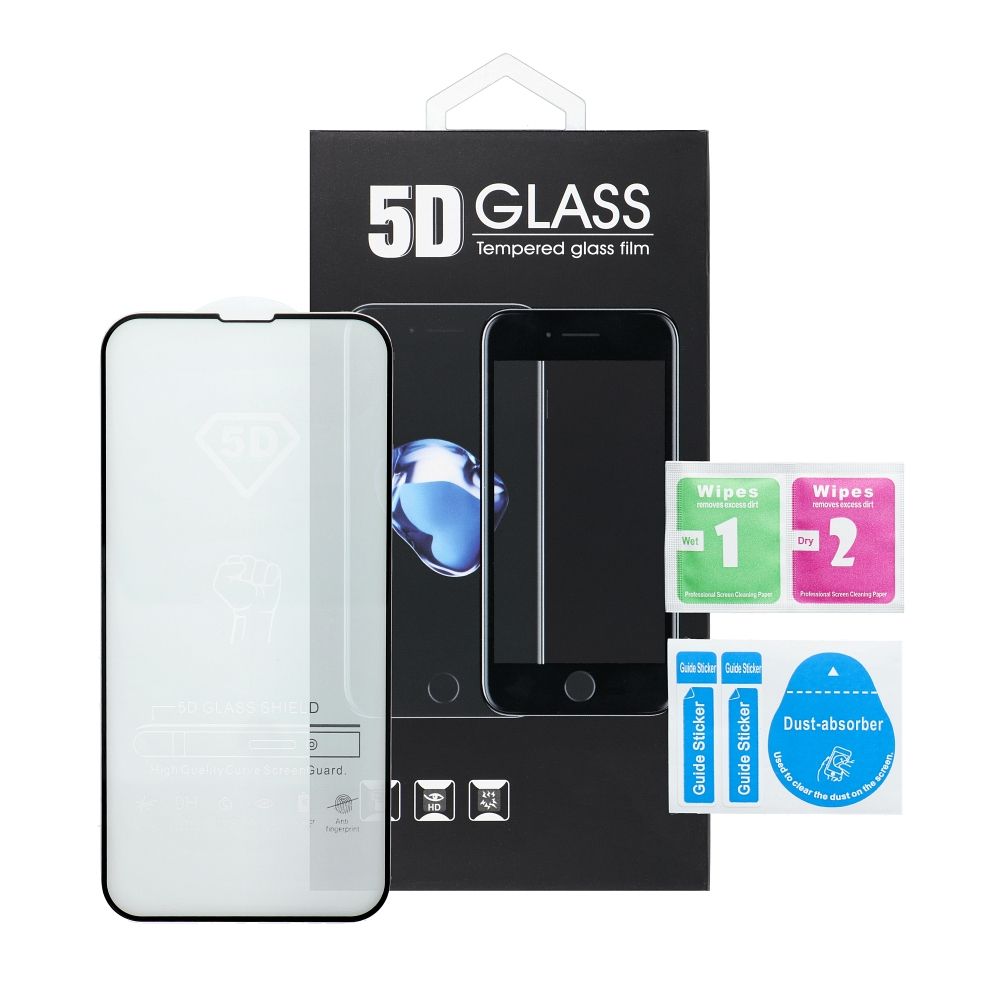 OEM Screen Protector Film for Honor 400 Lite, Tempered Glass, Full Glue, 5D, Black