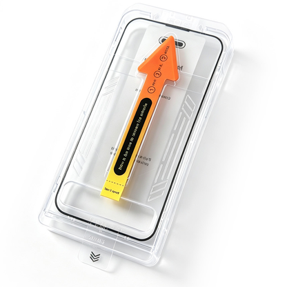 Προστατευτικό οθόνης OEM Dust Free Easy Fit για Apple iPhone 16 / 15 / 14 Pro, Σκληρυμένο Γυαλί, Full Glue, Μαύρο