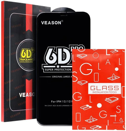 Veason PRO Screen Protector for Motorola Moto E32s / E22s / E32 / G22, Tempered Glass, Full Glue, 6D, Black
