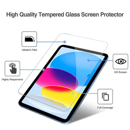 Clear Screen Protector Lito Classic for Apple iPad (2025) / (2022), Tempered Glass, Full Glue, 2.5D