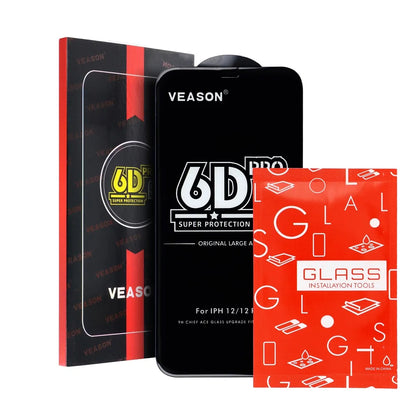 Veason PRO Screen Protector for Samsung Galaxy A55 5G A556 / A35 5G A356, Tempered Glass, Full Glue, 6D, Black