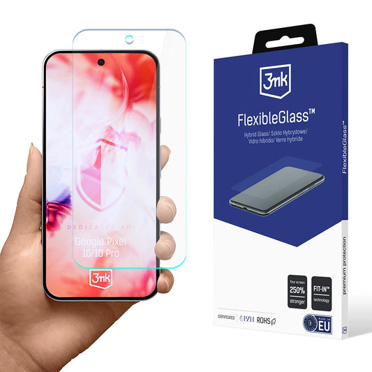 Προστατευτική μεμβράνη οθόνης 3MK FlexibleGlass για Google Pixel 10 Pro / 10, Ευέλικτο γυαλί, Πλήρης κόλλα
