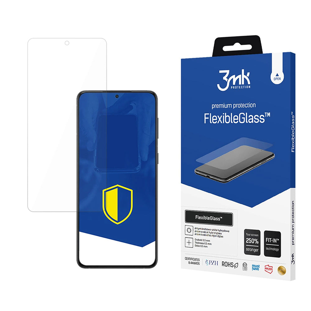 3MK FlexibleGlass Screen Protector for Samsung Galaxy S24 FE S721, Flexible Glass, Full Glue