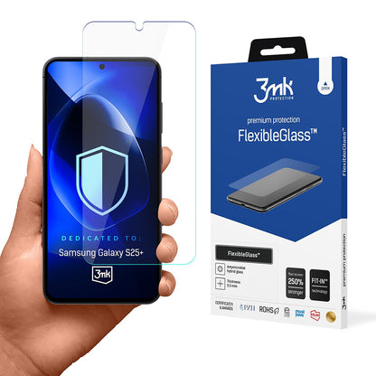 3MK FlexibleGlass Screen Protector for Samsung Galaxy S25+ S936, Flexible Glass, Full Glue