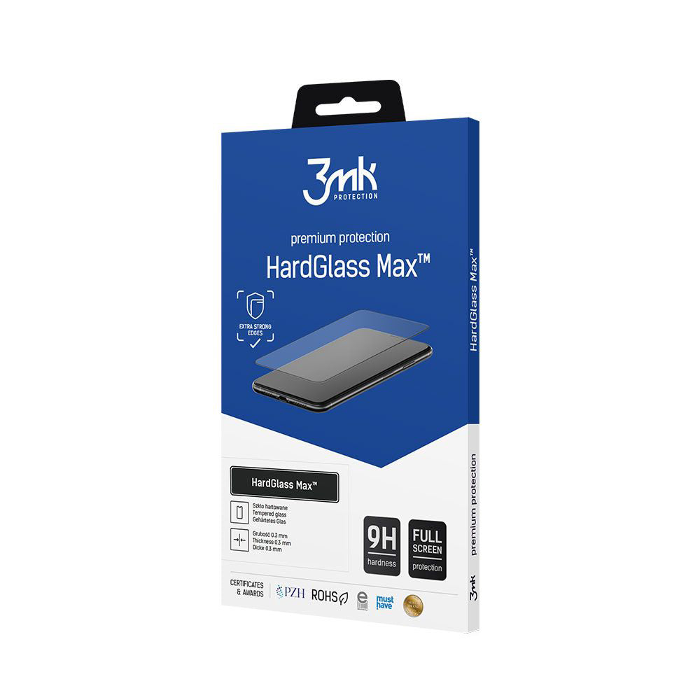 Προστατευτική μεμβράνη οθόνης 3MK HardGlass Max για Apple iPhone 16 Pro, Ασφαλισμένο γυαλί, Πλήρης κόλλα, Μαύρο