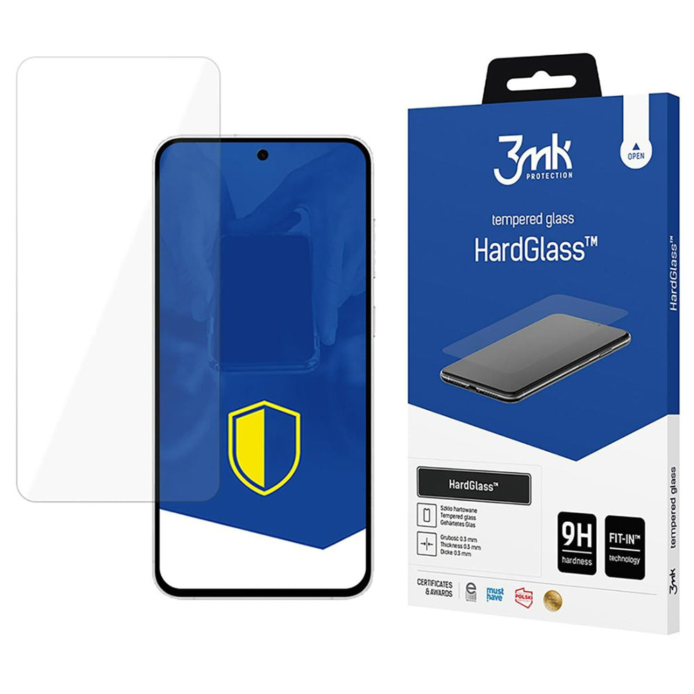 3MK HardGlass Screen Protector for Samsung Galaxy S24 FE S721, Tempered Glass, Full Glue