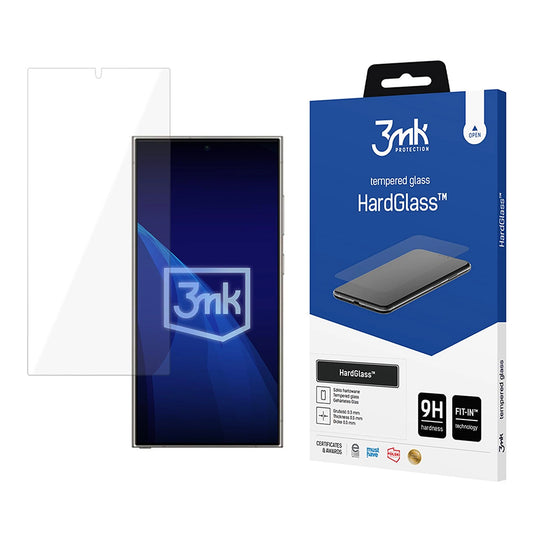 3MK HardGlass Screen Protector for Samsung Galaxy S26 Ultra S948, Tempered Glass, Full Glue