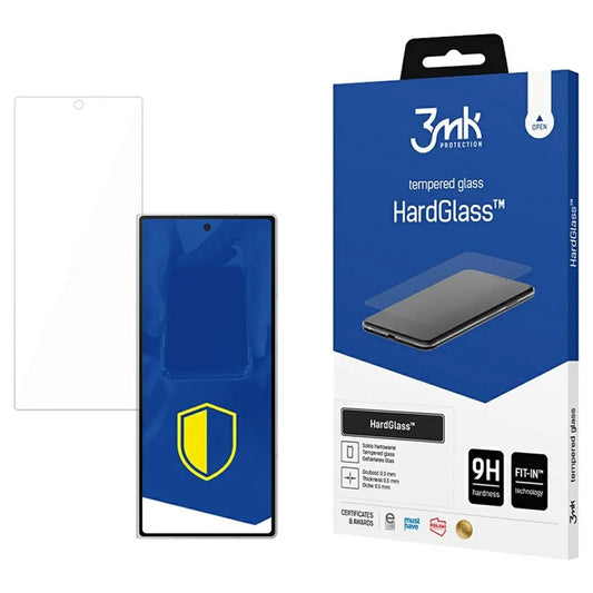 Προστατευτική μεμβράνη οθόνης 3MK HardGlass για Samsung Galaxy Z Fold7 F966, Ασφαλισμένο γυαλί, Πλήρης κόλλα