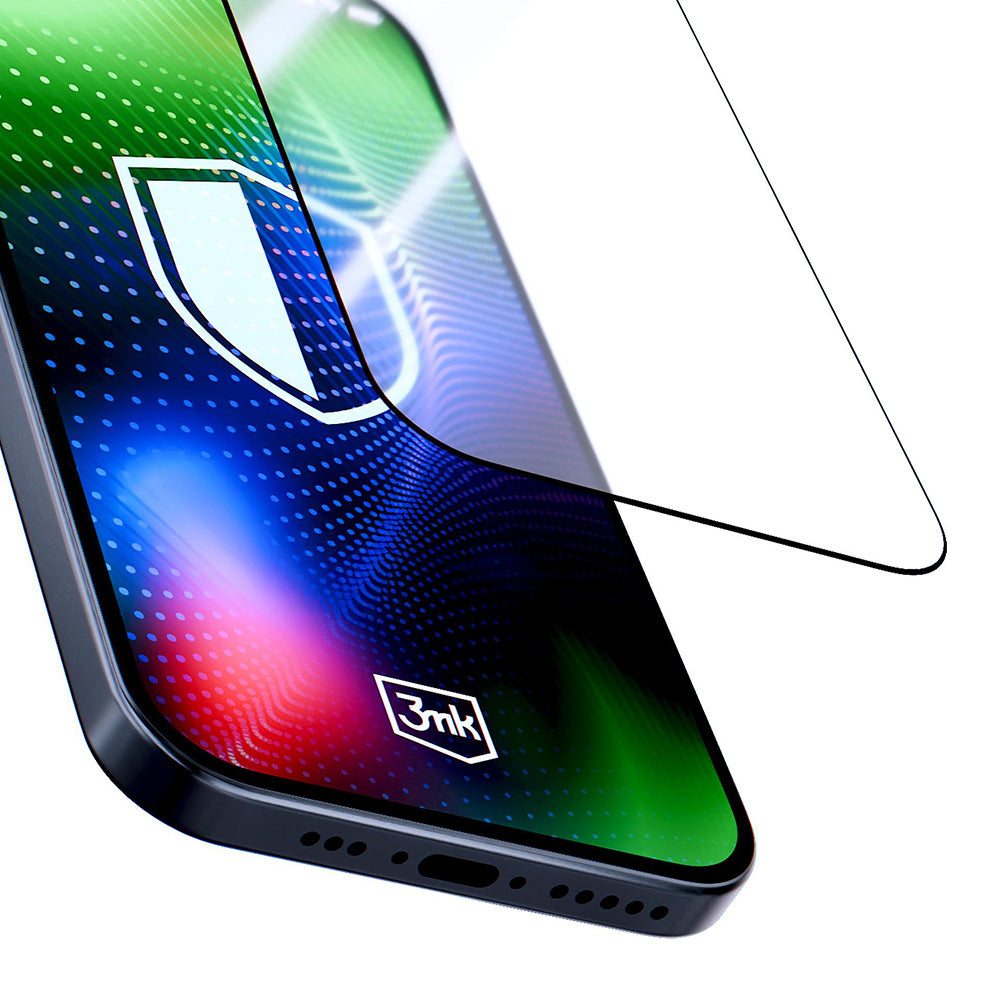 3MK Hardy Ultra Screen Protector for Apple iPhone 17 Pro, Tempered Glass, Full Glue, Black