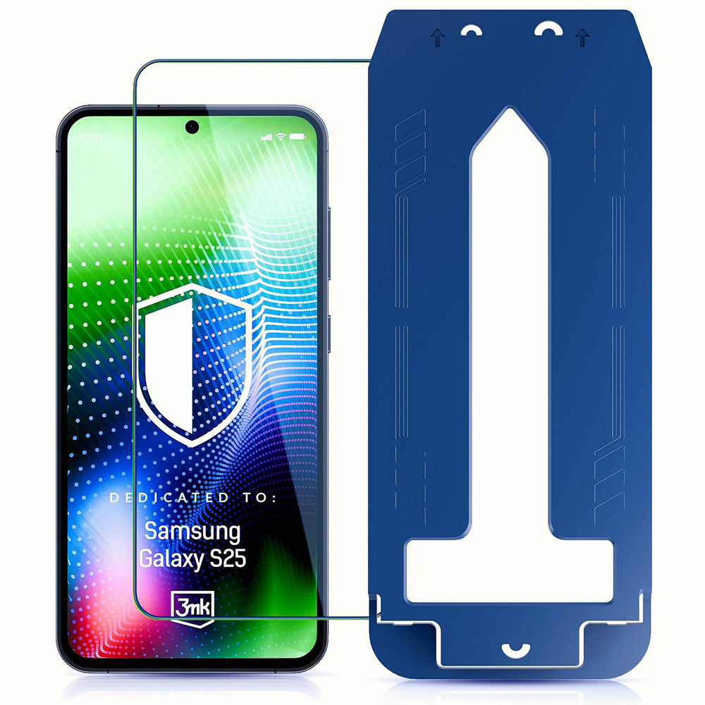3MK Hardy Ultra Screen Protector for Samsung Galaxy S25 S931, Tempered Glass, Full Glue, Black