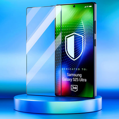 Προστατευτική μεμβράνη οθόνης 3MK Hardy Ultra για Samsung Galaxy S25 Ultra S938, Ασφαλισμένο γυαλί, Πλήρης κόλλα, Μαύρο