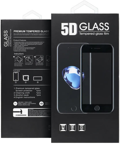 OEM Screen Protector for Motorola Edge 60 Fusion / Edge 60, Tempered Glass, Full Glue, 5D, Black