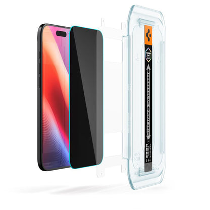 Spigen GlastR EZ FIT Privacy Screen Protector for Apple iPhone 17 Air, Tempered Glass, Full Glue, Set of 2 pieces AGL09862
