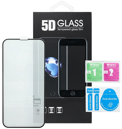 OEM Screen Protector Film for Xiaomi Redmi Note 15 Pro 5G, Tempered Glass, Full Glue, 5D, Black