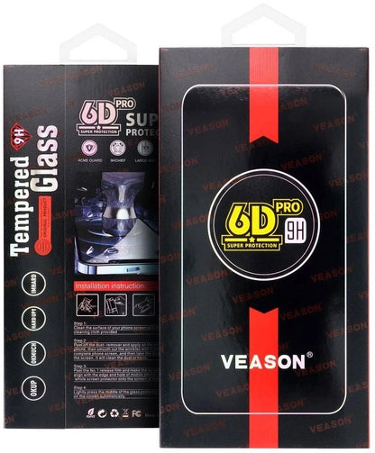 Veason PRO Screen Protector for Motorola Moto E32s / E22s / E32 / G22, Tempered Glass, Full Glue, 6D, Black