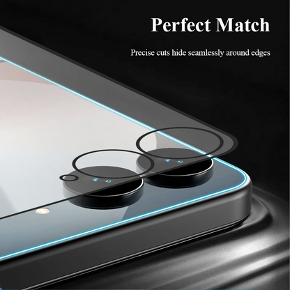 Lereach Exterior Screen Protector Film for Samsung Galaxy Z Flip8 F776 / Galaxy Z Flip7 F766, Tempered Glass, Full Glue, Set of 2 pieces, Black