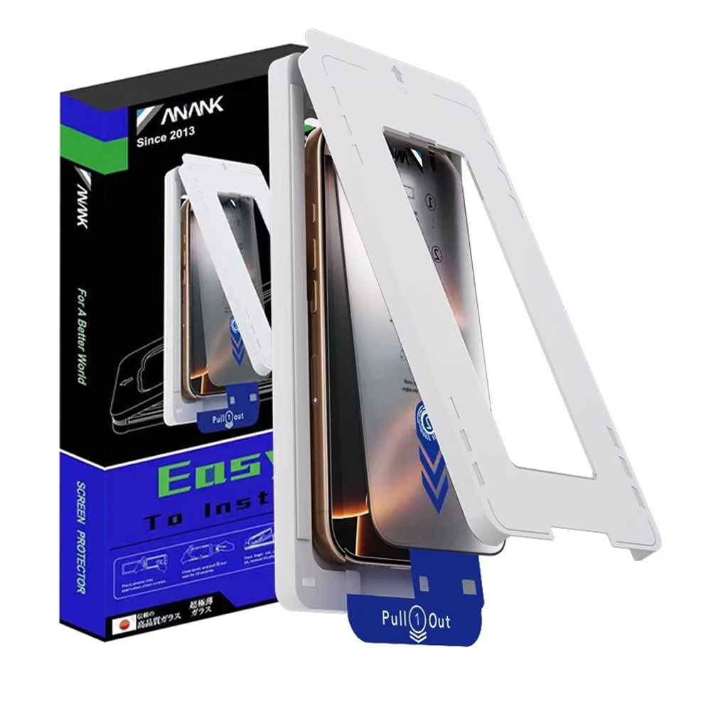 Προστατευτική μεμβράνη οθόνης Anank 2X Reinforced για Apple iPhone 15 Pro, ασφαλισμένο γυαλί, πλήρης κόλλα, 2.5D, μαύρο