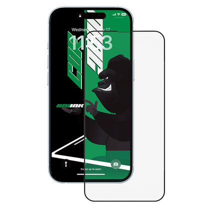 Anank 5X Reinforced CG Screen Protector for Apple iPhone 15 Pro Max, Tempered Glass, Full Glue, 2.5D, Black