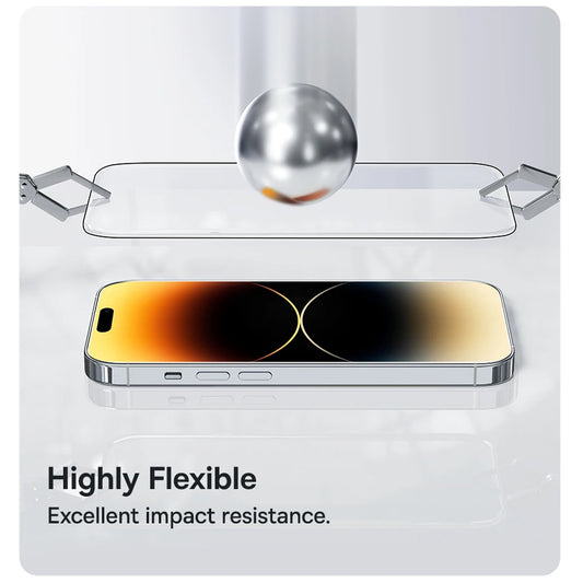 Προστατευτική μεμβράνη οθόνης Anank 5X Reinforced για Apple 17 Pro Max, Ασφαλισμένο γυαλί, Πλήρης κόλλα, 2.5D, Μαύρο