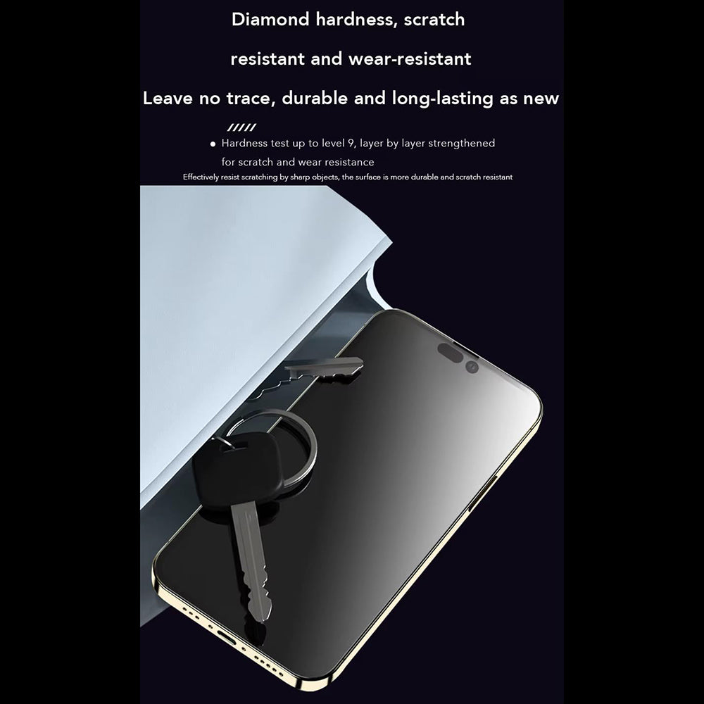 Anank Anti-Fingerprint Screen Protector Film for Apple iPhone 15, Tempered Glass, Full Glue, 2.5D, Black