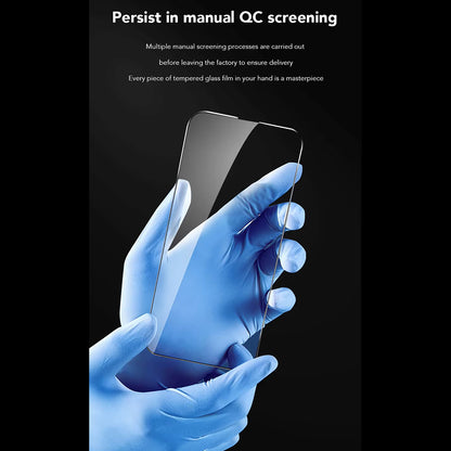 Anank 3X Reinforced Anti Blue Light Screen Protector for Apple iPhone 16 Pro Max, Tempered Glass, Full Glue, 2.5D, Black