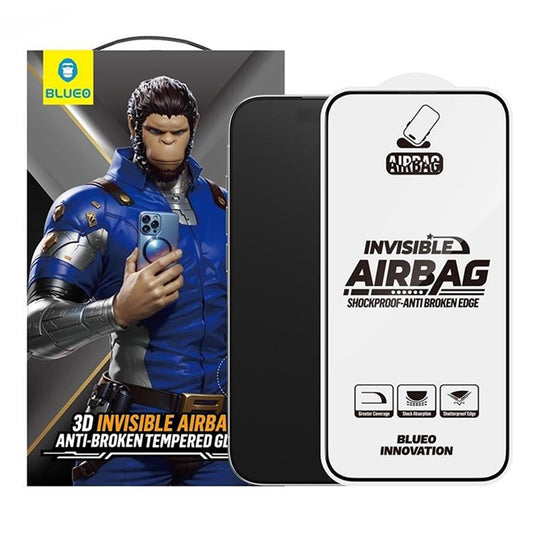 Προστατευτική Μεμβράνη Οθόνης Blueo Anti-Broken για Apple iPhone 17 Air, Ενισχυμένο Γυαλί, Full Glue, Μαύρη
