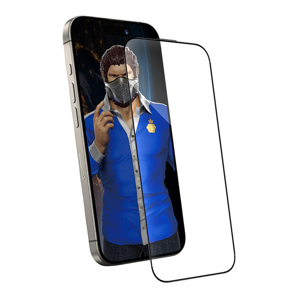 Blueo Anti-Dust HD Screen Protector Film for Apple iPhone 12 / 12 Pro, Tempered Glass, Full Glue, Black