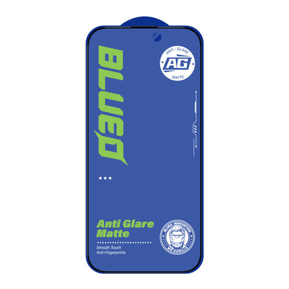 Blueo Anti-Glare Screen Protector Film for Apple iPhone 12 Pro Max, Tempered Glass, Full Glue, Black