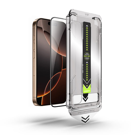 Προστατευτική Μεμβράνη Οθόνης Techsuit TitanGlass για Apple iPhone 17 Air, Ενισχυμένο Γυαλί, Πλήρης Κόλληση, Μαύρη