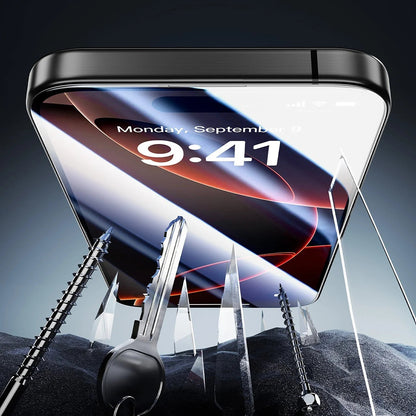 Προστατευτική μεμβράνη οθόνης ESR Armorite UltraFit για Apple 17 Pro Max, Ασφαλισμένο γυαλί, Πλήρης κόλλα, Σετ 3 τεμαχίων, Μαύρο