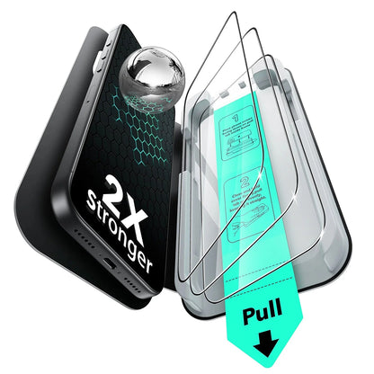 ESR UltraFit Screen Protector for Apple iPhone 18 Pro Max / 17 Pro Max, Tempered Glass, Full Glue, Set of 3 Pieces, Black