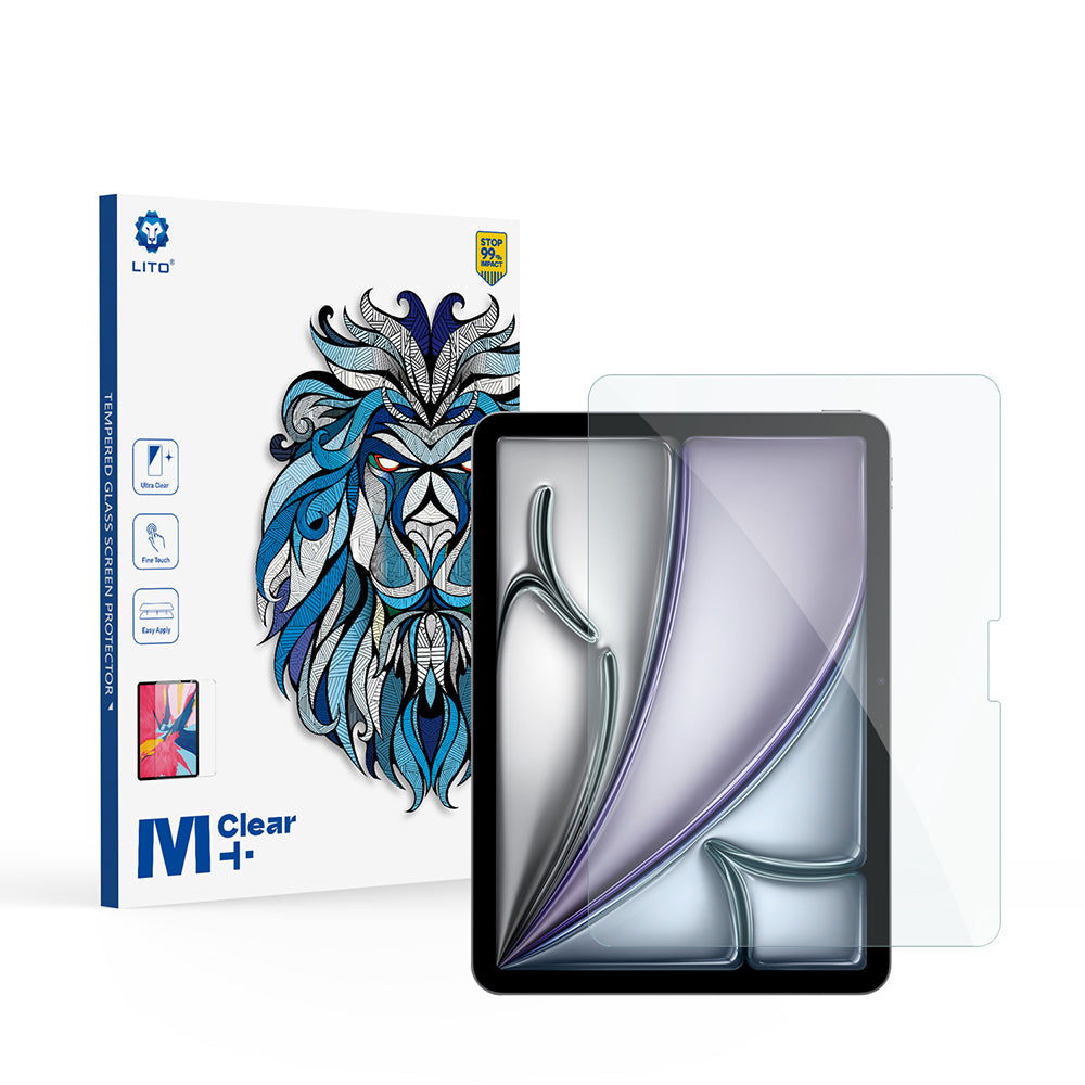 Lito Classic Screen Protector for Apple iPad Air 11 (2026) / Air 11 (2025), Tempered Glass, Full Glue, 2.5D