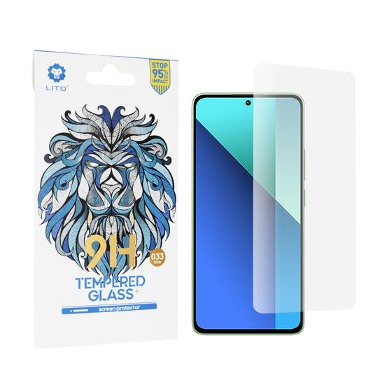Προστατευτική Μεμβράνη Οθόνης Lito Classic για Xiaomi Redmi Note 13 4G, Ενισχυμένο Γυαλί, Full Glue, 2.5D