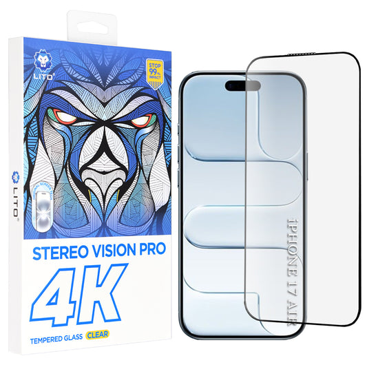 Προστατευτική Μεμβράνη Οθόνης Lito D+ Max 4K για Apple iPhone 17 Air, Ενισχυμένο Γυαλί, Πλήρης Κόλληση, Μαύρη