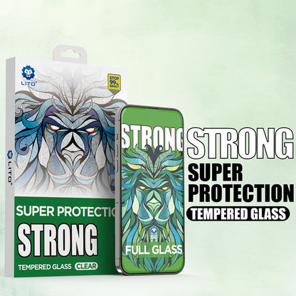 Lito D+ Max Strong Screen Protector for Apple iPhone 17 Air, Tempered Glass, Full Glue, Black