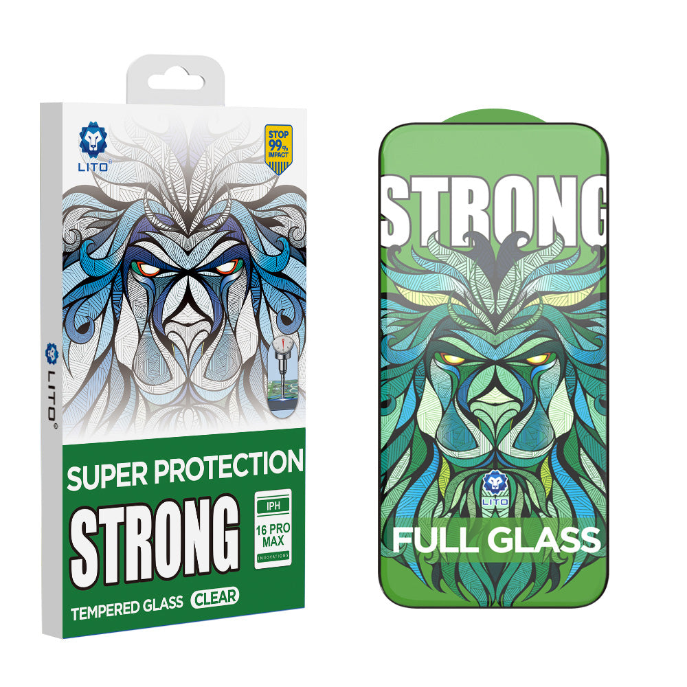 Lito D+ Max Strong Screen Protector for Apple iPhone 17 Air, Tempered Glass, Full Glue, Black