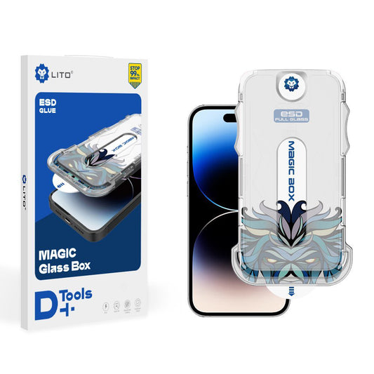 Προστατευτική μεμβράνη οθόνης Lito Magic Glass Box D+ Tools για Apple iPhone 18 Pro Max / 17 Pro Max, Ασφαλισμένο γυαλί, Πλήρης κόλλα
