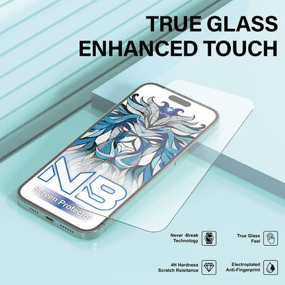 Lito NB Screen Protector for Apple iPhone 17 / 16 Pro, Tempered Glass, Full Glue, Black