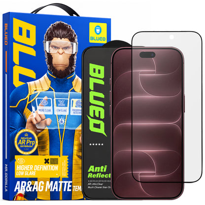 Ματ προστατευτικό οθόνης Blueo Anti Reflective HD για Apple iPhone 18 Pro Max, σκληρυμένο γυαλί, πλήρης επικόλληση, μαύρο