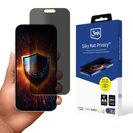 Προστατευτική Μεμβράνη Οθόνης Matte Privacy 3MK Silky για Apple iPhone 17, Πλαστική