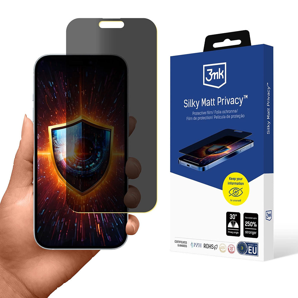 Matte Privacy Screen Protector 3MK Silky for Apple 17 Pro Max, Plastic