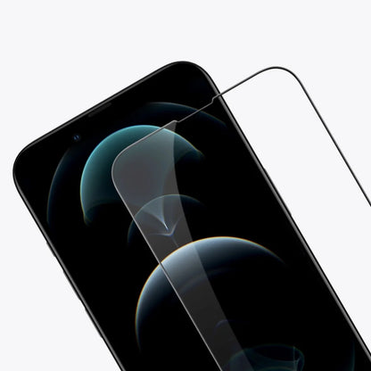 Προστατευτική μεμβράνη οθόνης Nillkin CP+ Pro για Apple iPhone 17e / 16e / 14 / 13 Pro / 13, Ασφαλισμένο γυαλί, Πλήρης κόλλα, Μαύρο