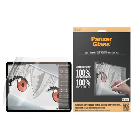 Προστατευτική μεμβράνη οθόνης PanzerGlass Ultra-Wide Fit GraphicPaper για Apple iPad Air 13 (2026) / Pro 13 (2025), Πλαστικό