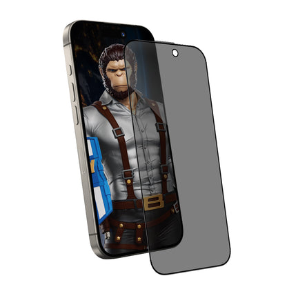Blueo Anti-Peep Privacy Screen Protector for Apple iPhone 14 Pro Max, Tempered Glass, Full Glue